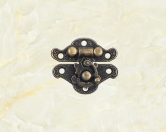 Box hasp Vintage Jewelry Box hasp Practical for Heavy Duty Wooden Medium 6654mm Easy to Install zinc Alloy Material Latch hasp