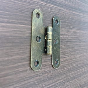 2PCS Antique Brass Box Hinges: Cabinet & Furniture Fittings (35x55mm) HY103