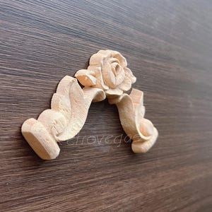 1 Piece Wood Applique Corner Shabby Chic Wood Embellishments Ornate Furniture Apliques Wood Onlay Furniture Trim Supplies WA129