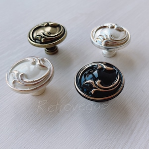 Ronde knop Franse armoedige knop ladeknop armoedige chique decoratieve dressoirladeknop WMLS913