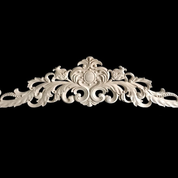 1 Piece Shabby Chic Wood Embellishments Ornate Furniture Apliques Wood Onlay Furniture Trim Supplies WA014