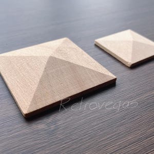 1 Piece Square Wood Onlay Applique Shabby Chic Wood Embellishments Ornate Furniture Apliques Wood Onlay Furniture Trim Supplies WA144