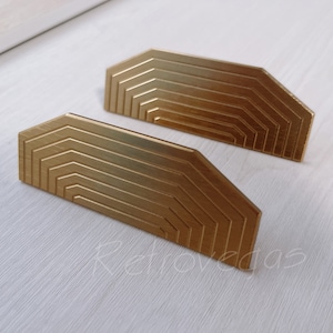 Schwarzer Schubladengriff aus Metalllegierung: Dekorativer Möbelgriff (1,25"/ 3,75" Hole)