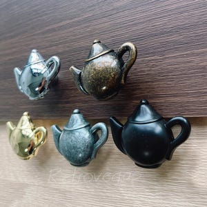 Teapot Shape Drawer Pull Modern Style Decorative Dresser Drawer Handle Cabinet Knob WMLS221