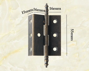 1PC Antique Brass Cabinet Hinges Box Gemel Door & Furniture Fittings Box Hinges metal Hinges Finish Supplies HY098