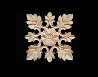 1 Piece Shabby Chic Wood Embellishments Ornate Furniture Apliques Wood Onlay Furniture Trim Supplies WA081