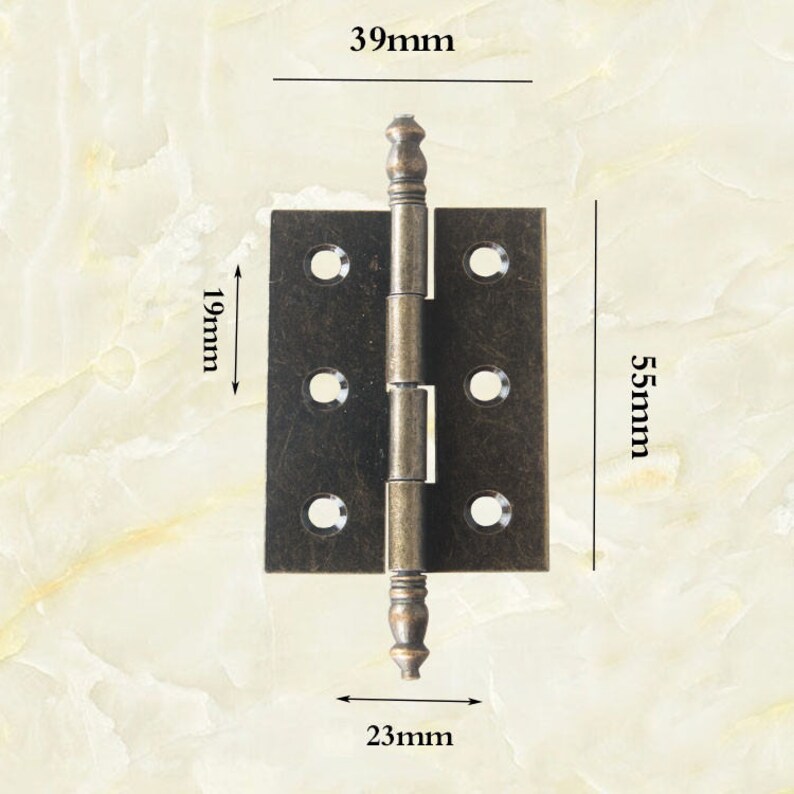 1pc Antique Brass 55mm Cabinet Hinges Box Gemel Door Etsy