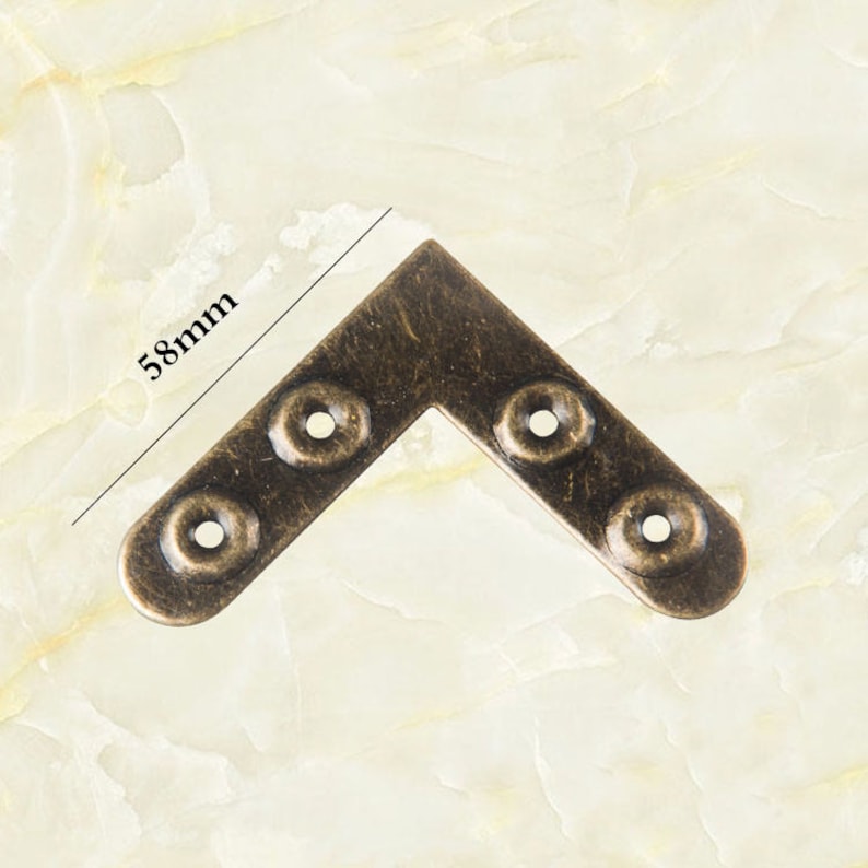 4PCS 58mm Bronze Corner Protectors Wood Corner Decorative