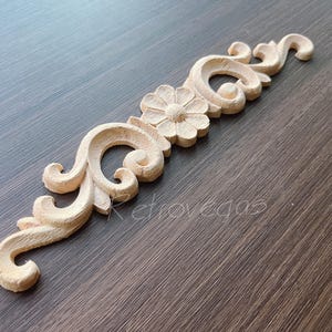 1 Piece Shabby Chic Wood Embellishments Ornate Furniture Apliques Wood Onlay Furniture Trim Supplies WA039