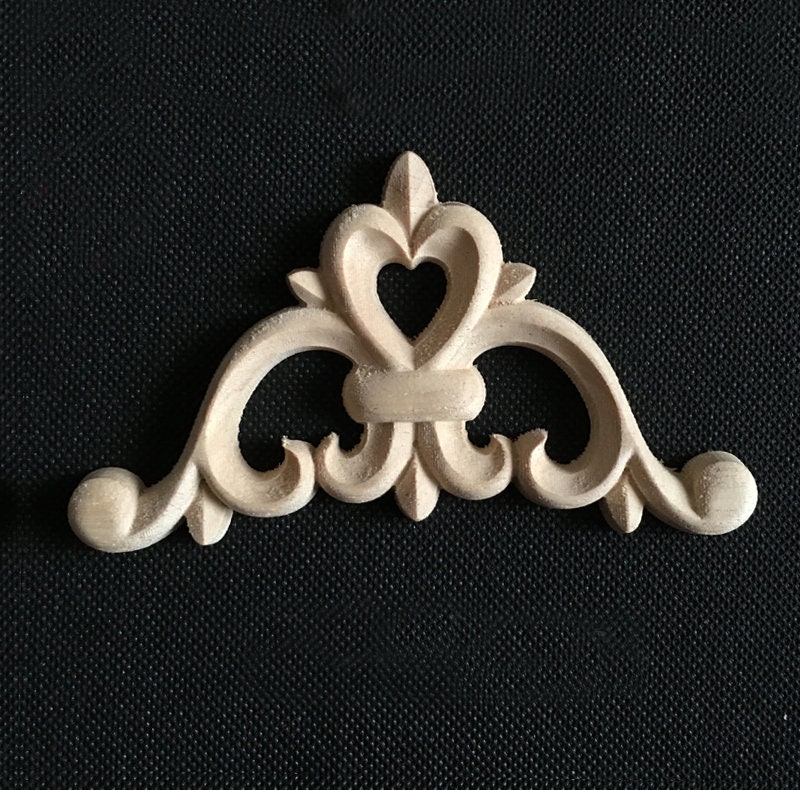 Set of 4 Shabby Chic Wood Embellishments Ornate Furniture Etsy Canada