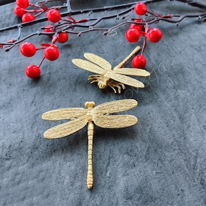 Dragonfly Solid Brass Drawer Pull Modern Style Decorative Dresser Knob Drawer Handle Cabinet Knob WMLS335