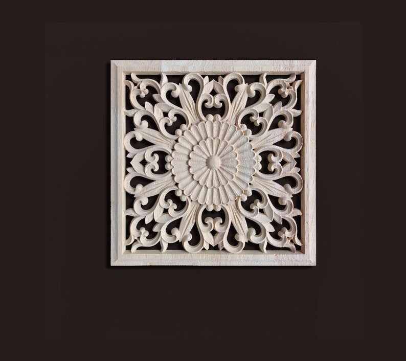 1 Piece 20cm Square Rosette Applique Shabby Chic Wood Embellishm 1 Piece 20cm Square Rosette Applique Shabby Chic Wood Embellishm
