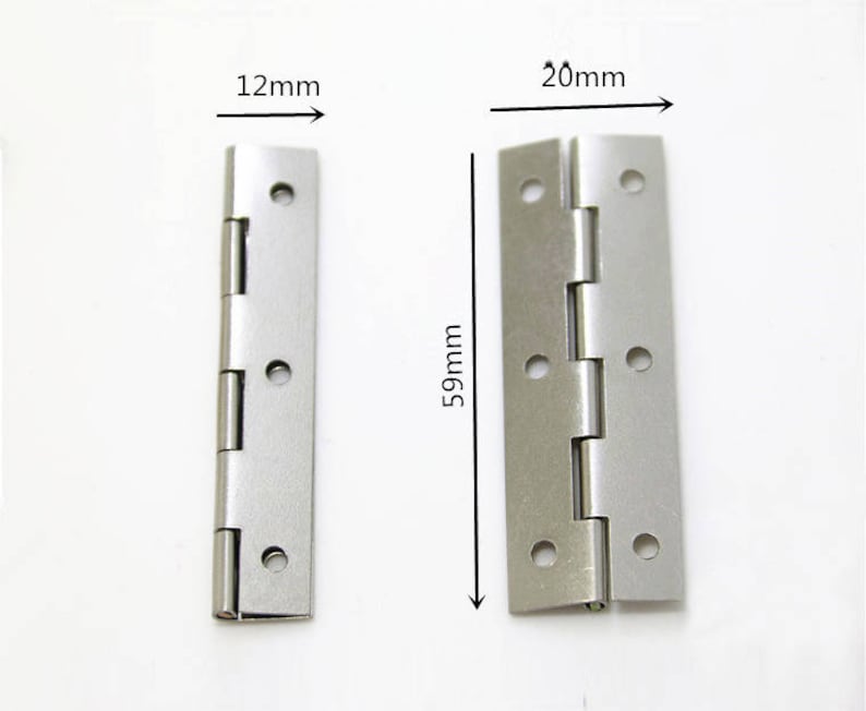 6PCS Silver 20x59mm Cabinet Hinges Box Gemel Door /& Furniture Fittings Box Hinges metal Hinges Finish Supplies HY057