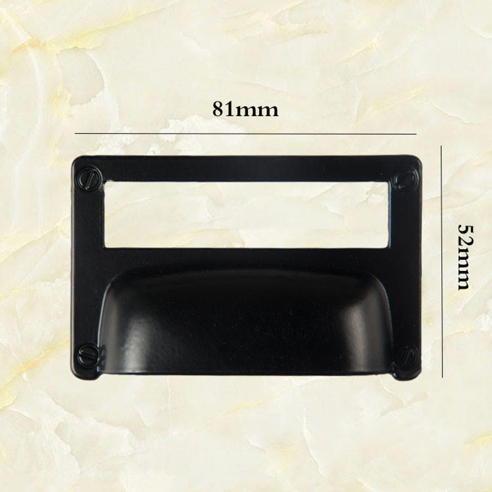 1PC 81x52mm Black Label Drawer Pull Label Holders Label Frames Etsy