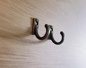 8PCS 21x22mm Antique Bronze Metal Hook, Key Hanger,Robe Hook,Furniture Hardware hook,Decorative Hook GG027