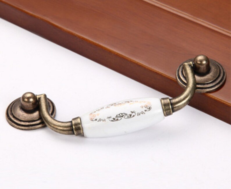 Bail Pull Ceramic Drawer Pull Decorative Dresser Drawer Handles WMLS016