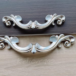 Antique Silver French Provincial County Shabby Drawer Bail Pull Shabby Chic Decorative Dresser Drawer Handle WMLS130