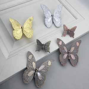Butterfly Furniture Door Pull Drawer Pull Decorative Dresser Drawer Handles WMLS095
