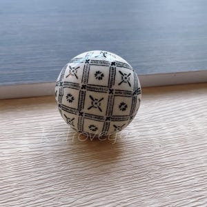 Round Ceramic Dresser Knob: Decorative Porcelain Drawer Pull WMLS1114