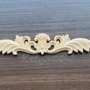 1 Piece Shabby Chic Wood Embellishments Ornate Furniture Apliques Wood Onlay Furniture Trim Supplies WA037