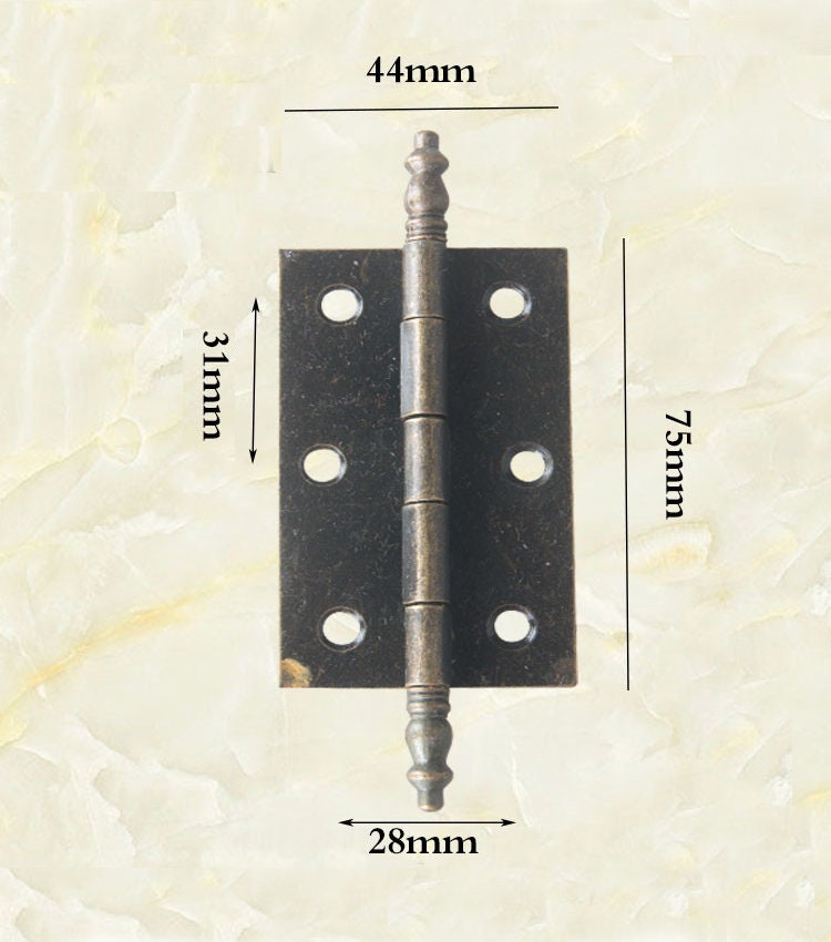 1PC 44x75mm Antique Brass Hinges Box Gemel Door & Etsy UK