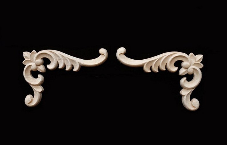 Shabby Chic Wood Embellishments Ornate Furniture Apliques Wood Etsy