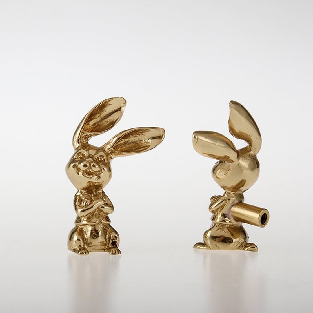 Solid Brass Rabbit Drawer Pull Modern Style Decorative Dresser Etsy