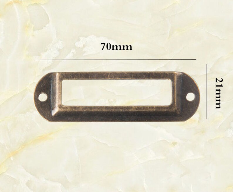 4PCS 70x21mm Antique Bronze Label Drawer Pull Label Holders Etsy
