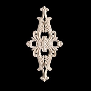 1 Piece Shabby Chic Wood Embellishments Ornate Furniture Apliques Wood Onlay Furniture Trim Supplies WA0741