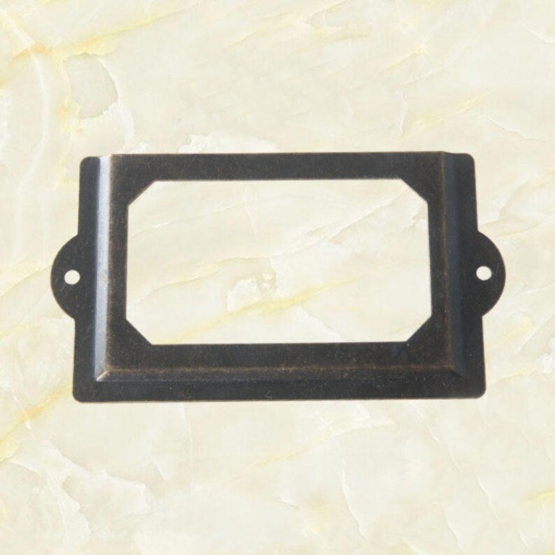 1PC Large Library Label Drawer Pull Label holders Label Frames Just Add Label LS088