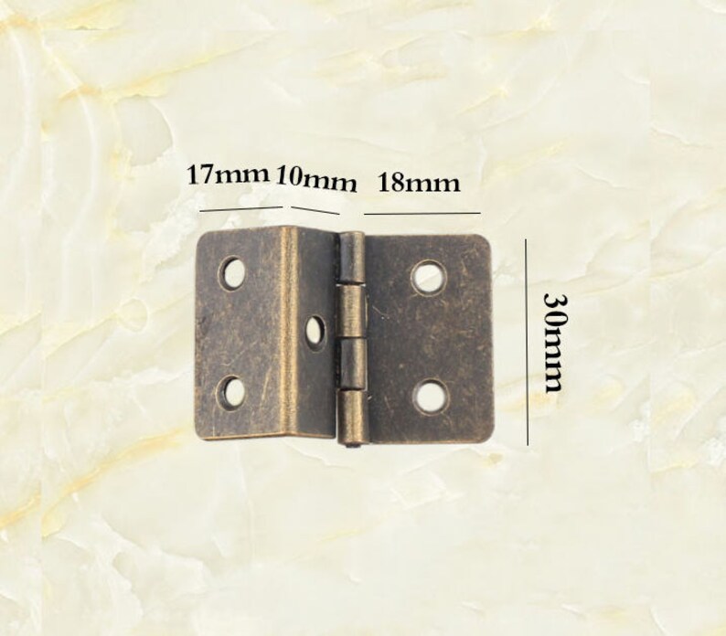 4PCS Antique Brass 30mm Cabinet Hinges Box Gemel Door Furnitur 4PCS Antique Brass 30mm Cabinet Hinges Box Gemel Door Furnitur