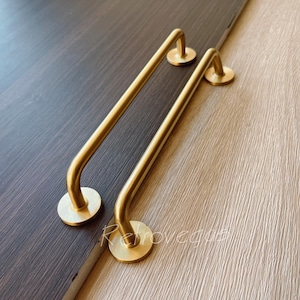 2.5&quot; 5&quot; 3.75&quot; Solid Brass Drawer Pull Cupboard Handle Kitchen Pull Decorative Knob Drawer Handle Modern Furniture Hardware WMLS529