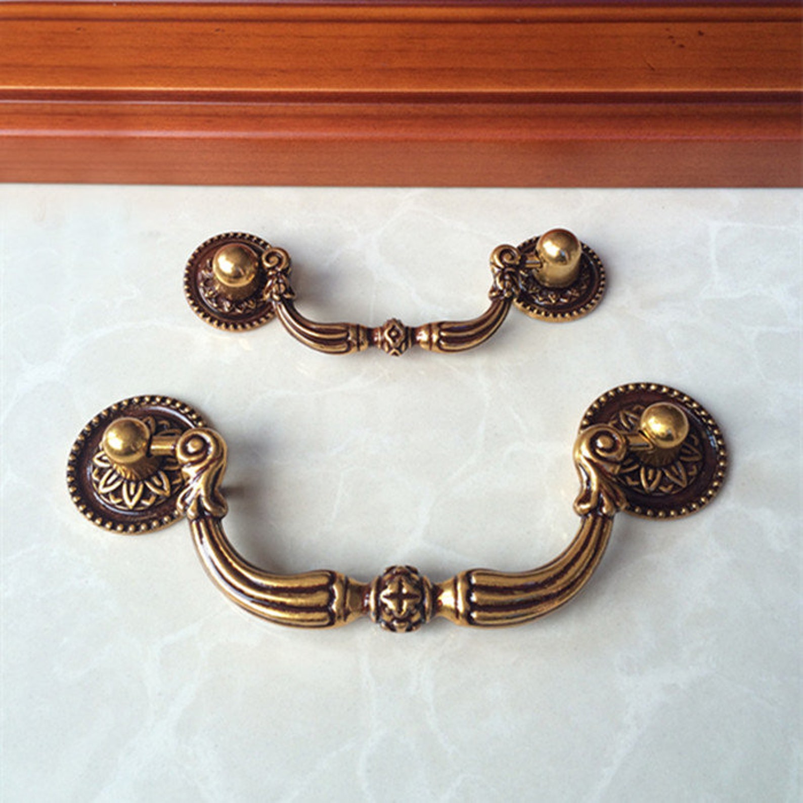 French Provincial Bail Style Drawer Pull Shabby Chic Etsy