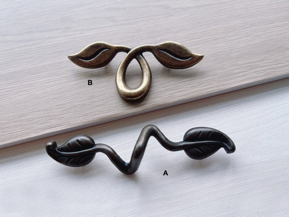 drawer handles for dresser 【Clearance Sale!】Champagne Brown Drawer Pulls Kitchen Cabinet Hardware Modern Dresser Furniture Handles main image 1