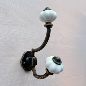 1PC 4.85&quot; Antique Brozne Metal Hook, Pumpkin Head Hook, Key Hanger,Robe Hook,Furniture Hardware hook,Decorative Hook GG050