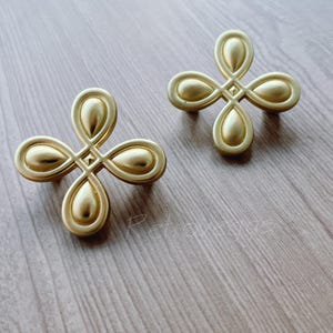 1.25&quot; Hole Center Gold Flower Metal Drawer Knob Modern Style Cabinet Knob Decorative Dresser Drawer Handle WMLS410