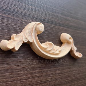 1 Piece Wood Applique Corner Shabby Chic Wood Embellishments Ornate Furniture Apliques Wood Onlay Furniture Trim Supplies WA130