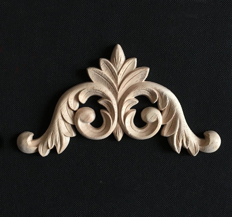 Set of 2 Shabby Chic Wood Embellishments Ornate Furniture Etsy
