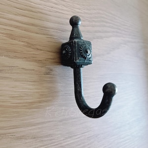 1PC 3.3&quot; Vintage Bronze Metal Hook, Key Hanger,Robe Hook,Furniture Hardware hook,Decorative Hook GG071