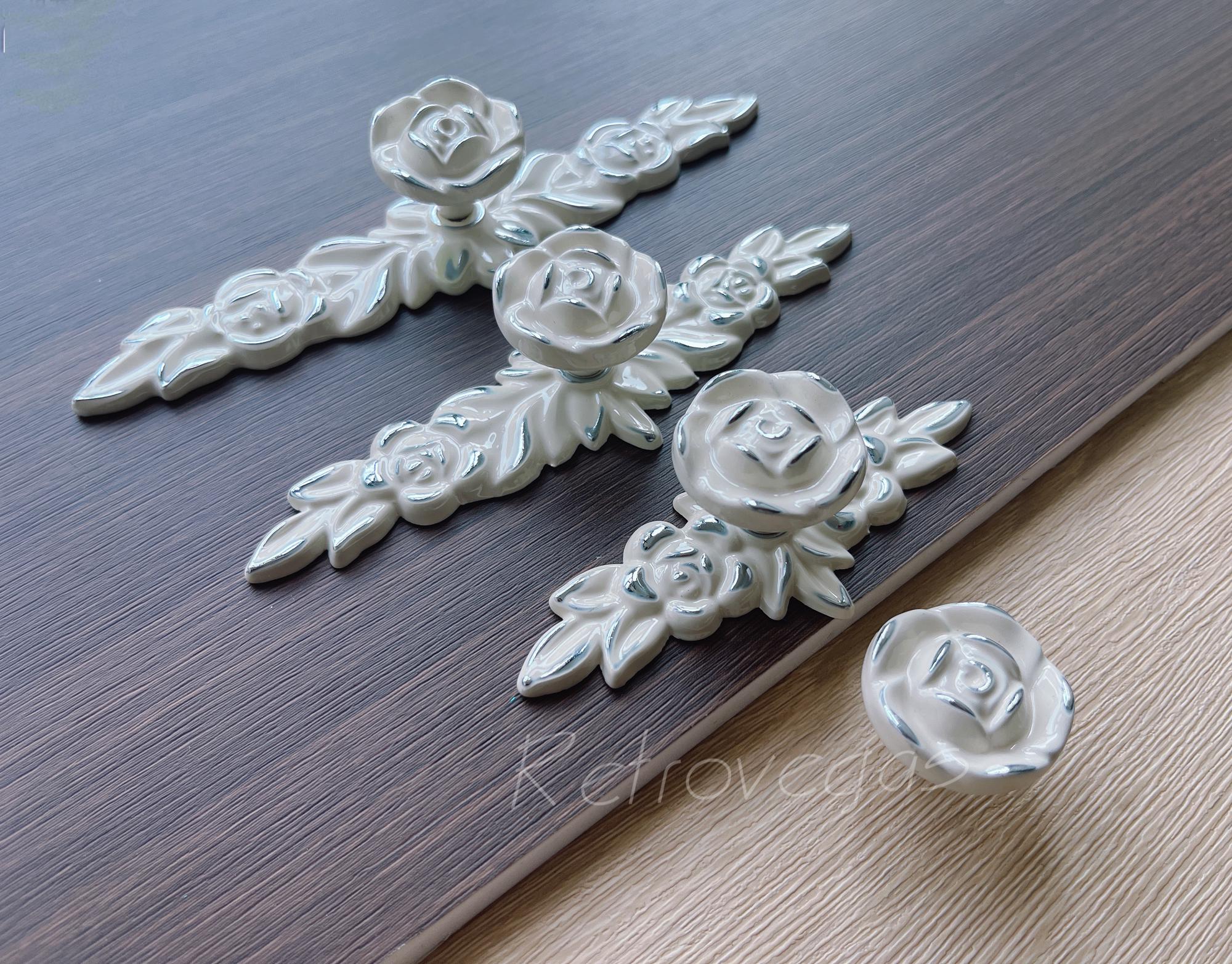 RHALFNDGFM Lot De 8 Poignées De Tiroirs Vintage, Poignée En