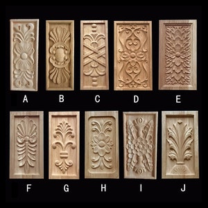 1 Piece Rectangular Rosette Applique Shabby Chic Wood Embellishments Ornate Furniture Apliques Wood Onlay Furniture Trim Supplies WA128