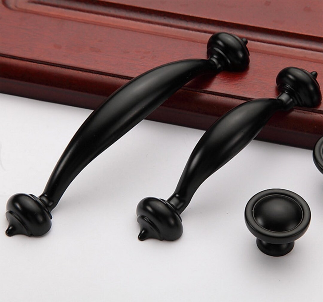 Black Drawer Pull Decorative Dresser Drawer Handles WMLS023 Etsy