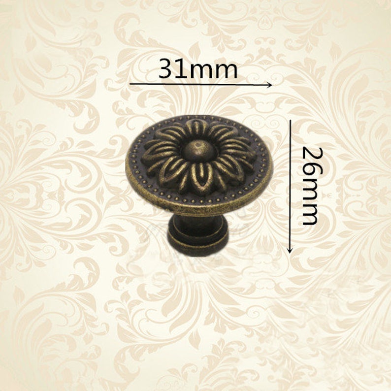 1PC Antique Bronze Cabinet Knob Dresser Pull Cabinet Pull Knob Pull Handle LS092