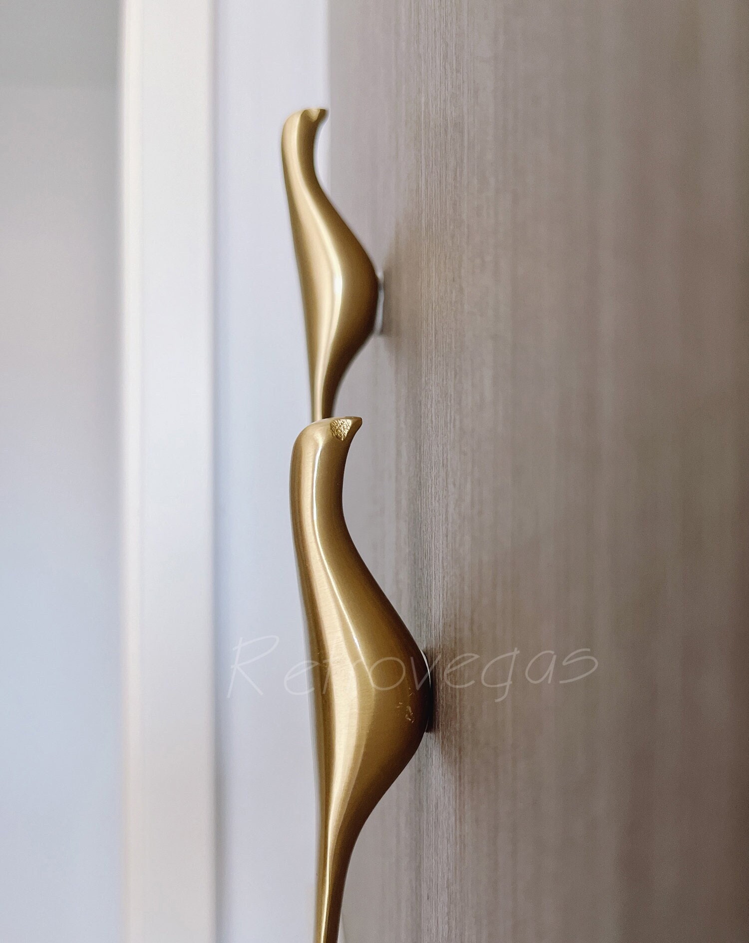 Poignées De Tiroir En Bois Massif - Lot De 2, Longueur 220mm (8.66in), Avec Vis, Pour Armoire, Meuble, Décoration