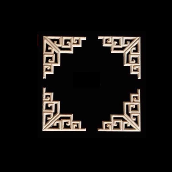 1 Piece Chinese Style Applique Wood Embellishments Ornate Furniture Apliques Wood Onlay Furniture Trim Supplies WA136