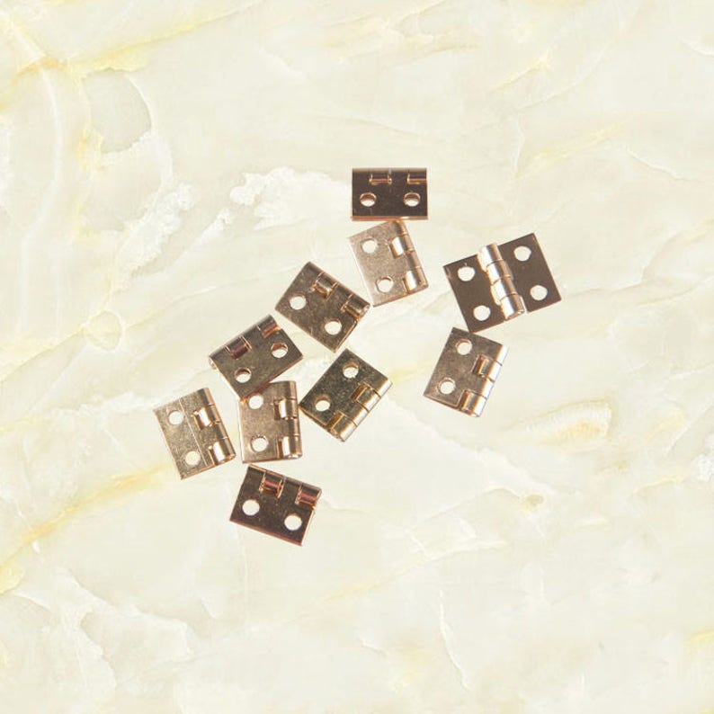 10pcs Gold 8mm Hinges Box Gemel Door & Furniture Etsy