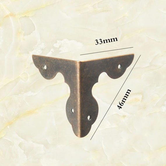 Wood Screws Decorative Black Box Corners With Screws 8pcs
