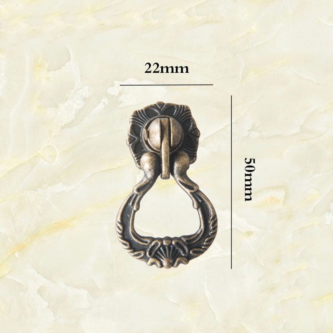 1PC Antique Bronze Ring Pull Dresser 22x50mm Drop Pull Etsy