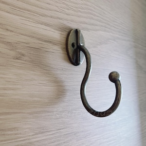 2PCS 3.3&quot; Antique Bronze Rustic Metal Hook, Key Hanger,Robe Hook,Furniture Hardware hook,Decorative Hook GG035