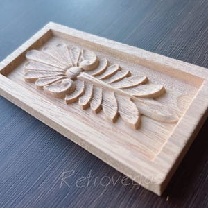 Shabby Chic Wood Rosette Applique: Ornate Furniture Embellishment